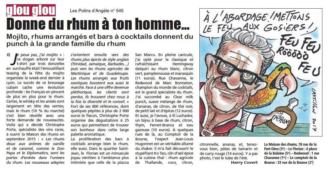 Article dans les Potins d'Angèle juin 2017